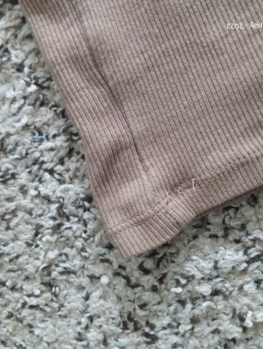 Zara Mock Neck Ribbed Midi Dress Tan Small - Picture 10 of 12